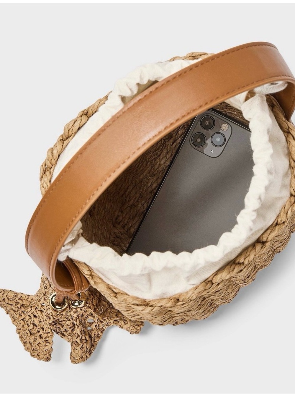 Universal Thread Straw Drawstring Bucket Bag - Picture 10 of 11